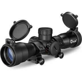 4x32 Crossbow Scope, Red Green Illuminated Compact Crossbow Scopes for Hunting 20-100 Yards