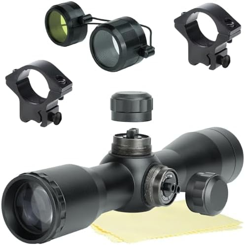 4x32 Viper Eye Crossbow Scope with 2 Mounts Fits 20 mm Rail  Fixed 4X Magnification, Shockproof, Waterproof, Fog-Proof, Lightweight Design for Crossbow Hunting$$Other