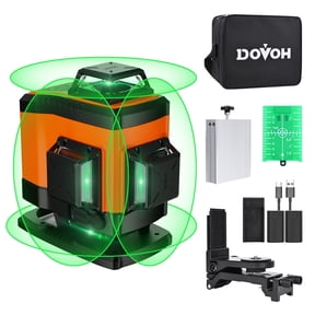 16 Line 4D Green Laser Level, 4x360 Self Leveling Laser Tool for Construction, Tiling & Ceiling, Rechargeable, Magnetic Bracket Included K4-360G