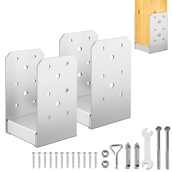 4x4-2 Adjustable Anchor Bracket, Stainless Steel, For Pavilion Deck Porch Handrail Support