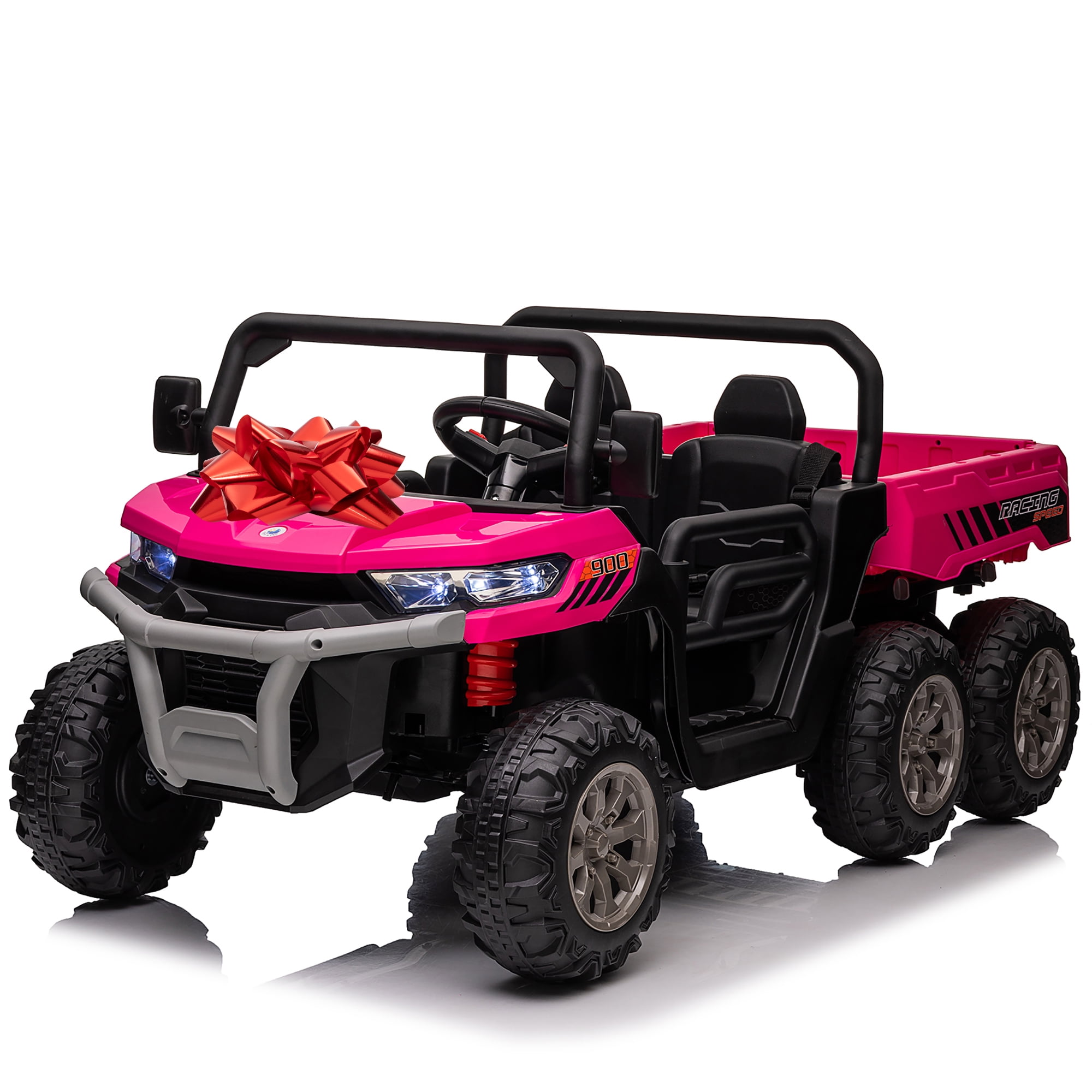 Pink 24V Kids Ride-On Truck with Remote Control and Electric Dump Bed