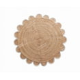 thumbnail image 1 of 4x4, 5x5, 6x6,feet Natural Jute Scallop Round Rug, Floor Scalloped Edge Rug Braided Boho Eco Large Circular Handmade Area Rugs, 1 of 5