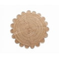 thumbnail image 1 of 4x4, 5x5, 6x6,feet Natural Jute Scallop Round Rug, Floor Scalloped Edge Rug Braided Boho Eco Large Circular Handmade Area Rugs, 1 of 5