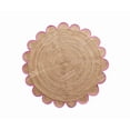thumbnail image 1 of 4x4, 5x5, 6x6,feet Natural Jute Scallop Round Rug, Floor Scalloped Edge Rug Braided Boho Eco Large Circular Handmade Area Rugs, 1 of 5