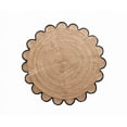 thumbnail image 1 of 4x4, 5x5, 6x6,feet Natural Jute Scallop Round Rug, Floor Scalloped Edge Rug Braided Boho Eco Large Circular Handmade Area Rugs, 1 of 5