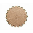 thumbnail image 1 of 4x4, 5x5, 6x6,feet Natural Jute Scallop Round Rug, Floor Scalloped Edge Rug Braided Boho Eco Large Circular Handmade Area Rugs, 1 of 5