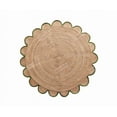 thumbnail image 1 of 4x4, 5x5, 6x6,feet Natural Jute Scallop Round Rug, Floor Scalloped Edge Rug Braided Boho Eco Large Circular Handmade Area Rugs, 1 of 5