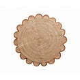 thumbnail image 1 of 4x4, 5x5, 6x6,feet Natural Jute Scallop Round Rug, Floor Scalloped Edge Rug Braided Boho Eco Large Circular Handmade Area Rugs, 1 of 5