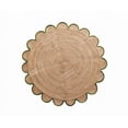 thumbnail image 1 of 4x4, 5x5, 6x6,feet Natural Jute Scallop Round Rug, Floor Scalloped Edge Rug Braided Boho Eco Large Circular Handmade Area Rugs, 1 of 5