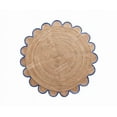 thumbnail image 1 of 4x4, 5x5, 6x6,feet Natural Jute Scallop Round Rug, Floor Scalloped Edge Rug Braided Boho Eco Large Circular Handmade Area Rugs, 1 of 5