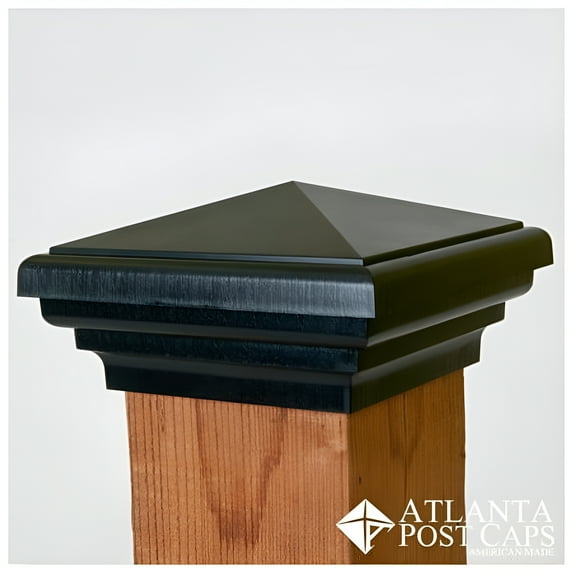 4x4 Black Pyramid Post Cap (3.5" x 3.5")