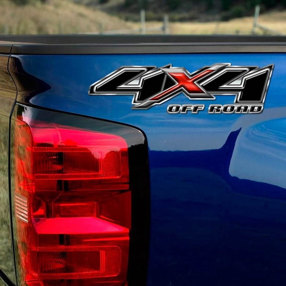 4x4 Black Red X Decals
