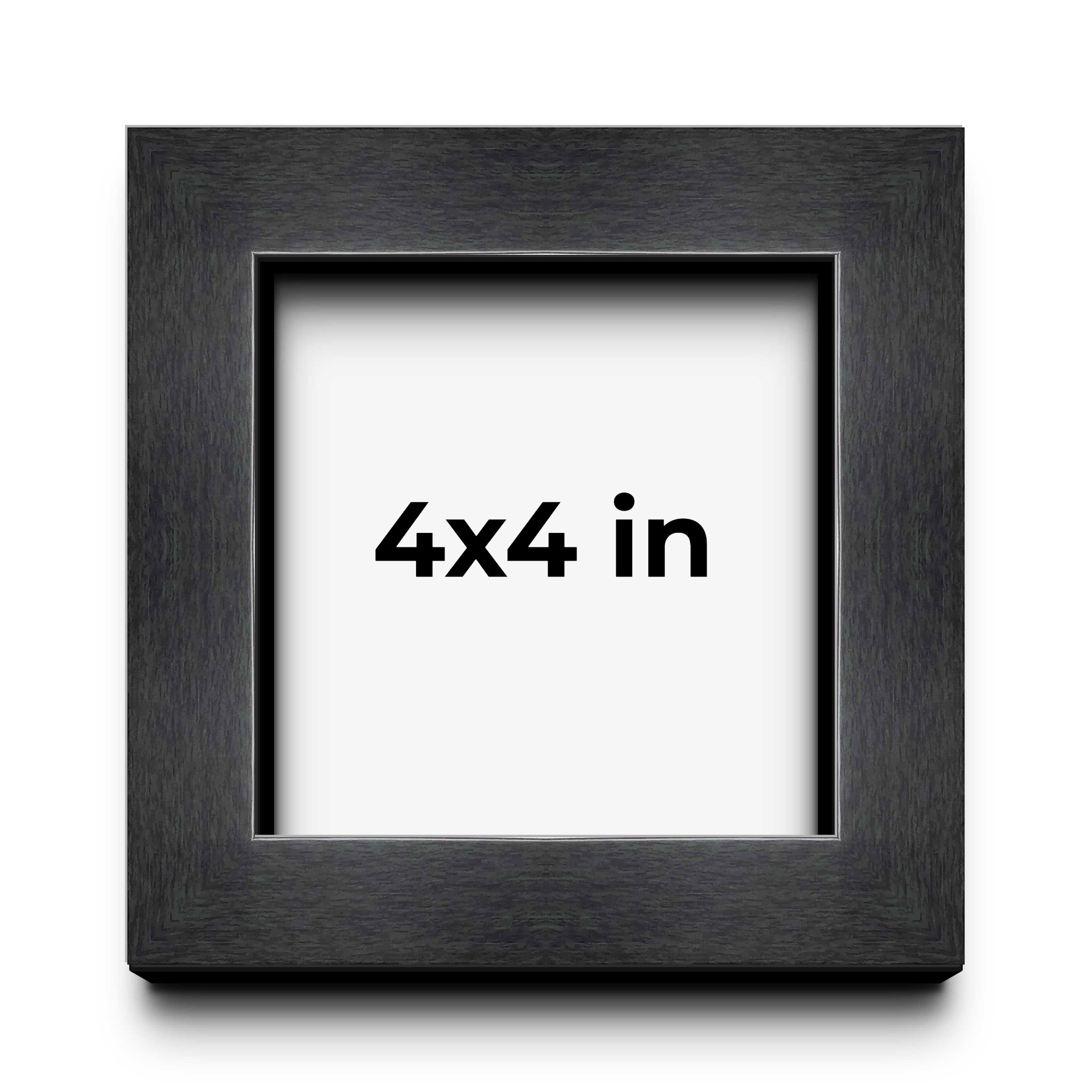 4x4 Black Shadowbox Frame - Interior Size 4x4 by 1 Inches - Made to ...