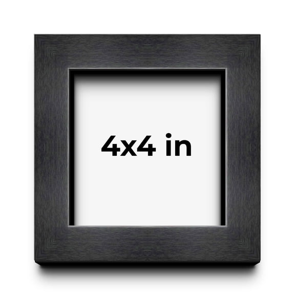 4x4 Black Shadowbox Frame - Interior Size 4x4 by 1 Inches - Made to Display Items Up To 1 Inches Deep