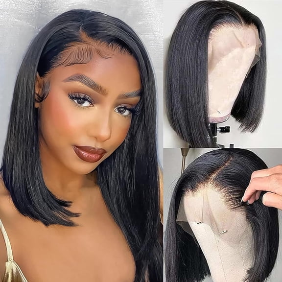 4x4 Bob Wig Human Hair 4x4 Lace Front Wigs Short Bob Human Hair 10 inch