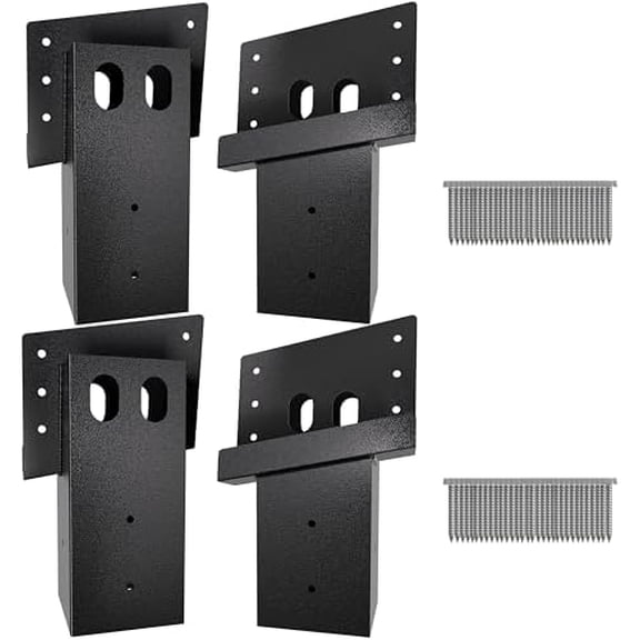 4x4 Deer Stand Brackets with Stainless Steel Screws, Heavy Duty Elevator Brackets for Hunting Blinds, Shooting Shacks and Deer Blind Windows(Set of 4)