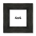 thumbnail image 1 of 4x4 Distressed/Aged Black Wood Picture Frame - UV Acrylic, Foam Board Backing, & Hanging Hardware Included!, 1 of 8