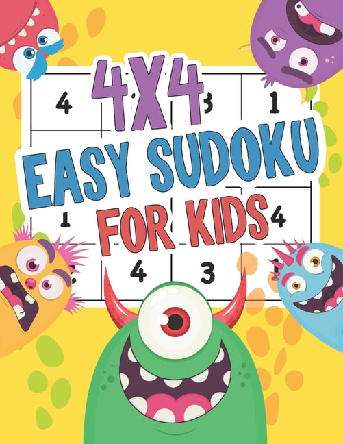 4x4 Easy Sudoku For Kids: Monster Easy Sudoku Puzzles For Kids And ...