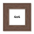 thumbnail image 1 of 4x4 Frame Brown Farmhouse Solid Wood Picture Frame Width 1.5 Inches | Interior Frame Depth 0.5, 1 of 8
