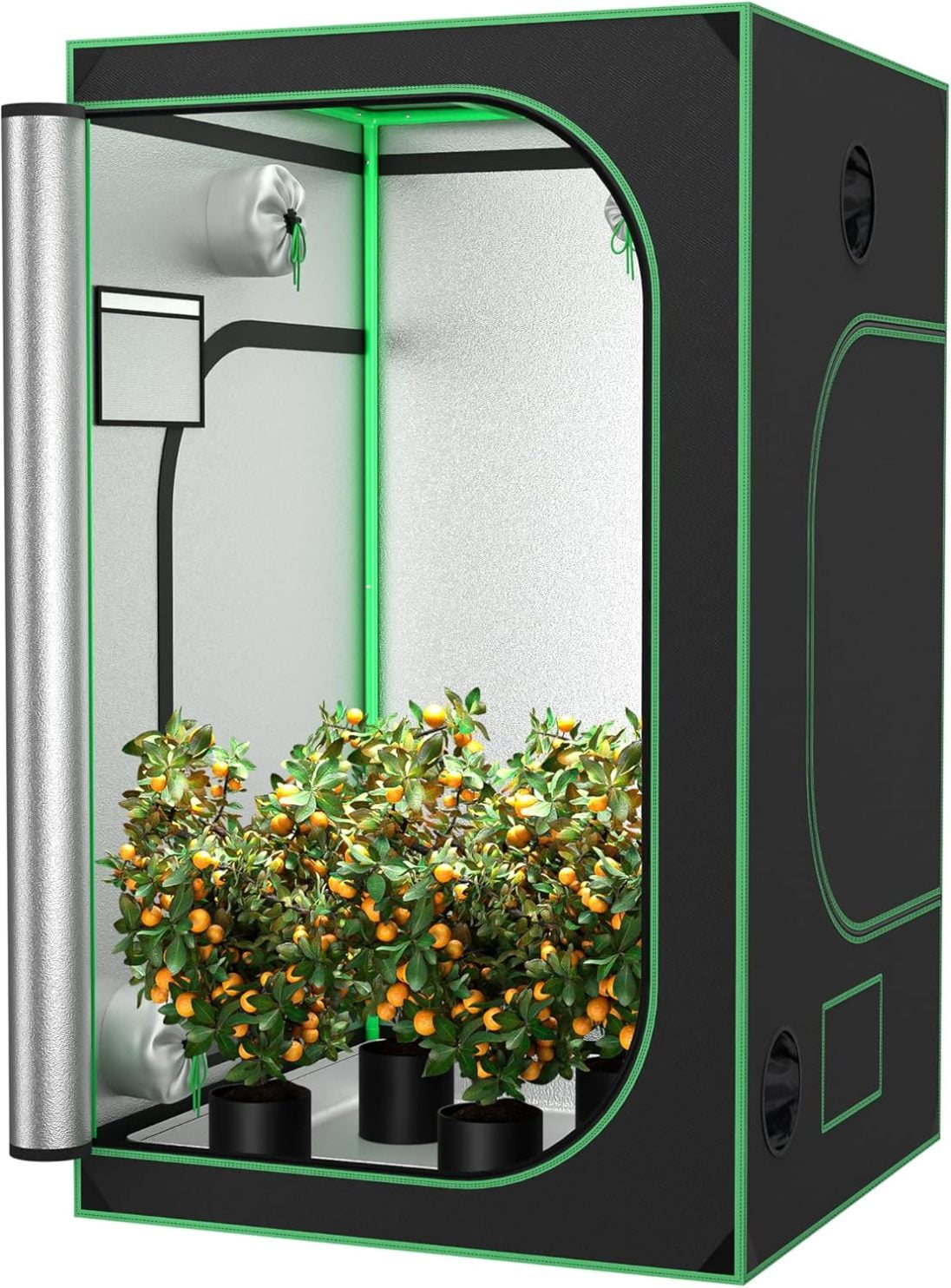 4x4 Grow Tent with Observation Window and Floor Tray, Mylar Hydroponic ...