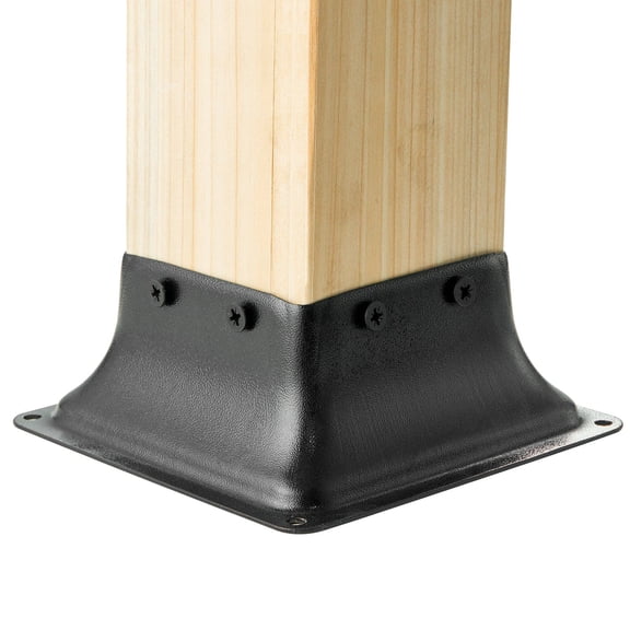 4x4 Heavy Duty Post Base 20Pcs, 3.6"x3.6" Powder-Coated Steel Deck Post Bracket for Wood Post, Porch Handrail & Railing Support, Internal Mount