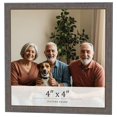 thumbnail image 1 of 4x4 IN Frame Blue Kingsley Pewter Solid Wood Picture Frame Width 0.75 Inches |Interior Depth 0.5, 1 of 8