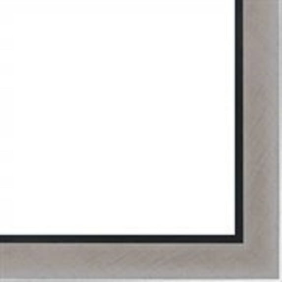 4x4 In - 4 x 4 Stainless Steel Silver with Black Lip Solid Wood Frame with UV Framer's Acrylic &