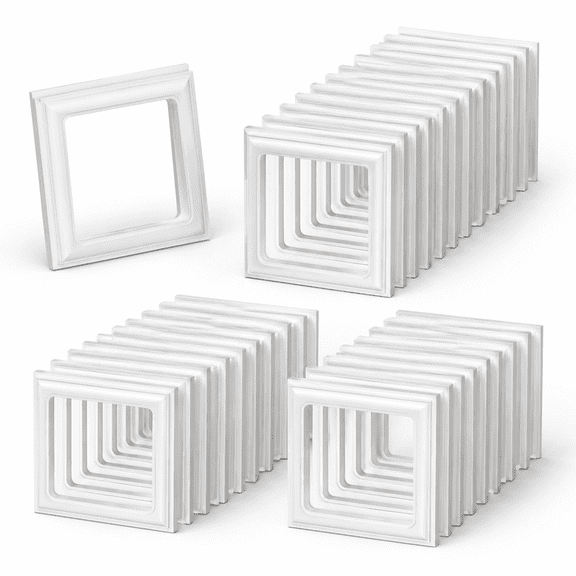4x4 Inches 32-Pack Vinyl Column Skirt Base Covers For Porch Deck Rails