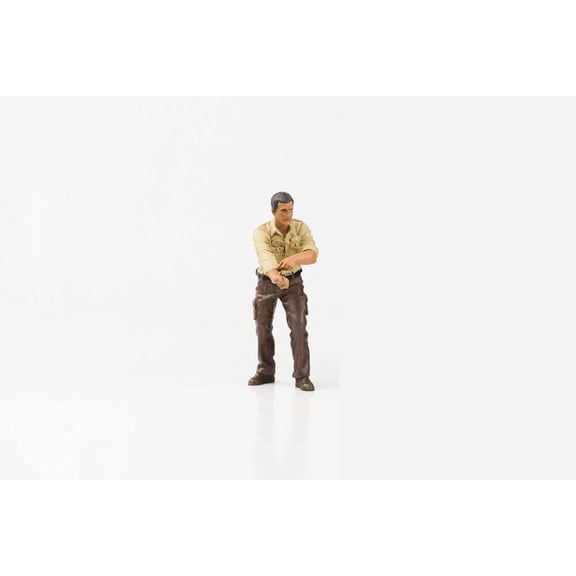 4x4 Mechanic Figure 3, Beige w/Brown - American Diorama AD-18013 - 1/18 Scale Figurine - Accessory