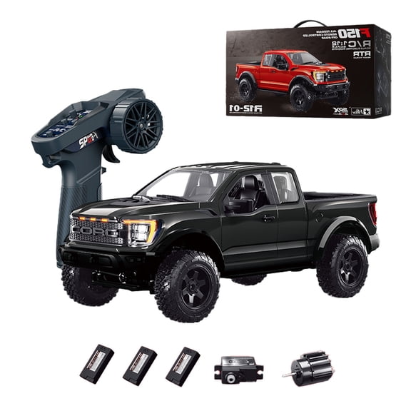 4x4 Off Road RC Car R12-01Q 1:12 Scale F150 Raptor Style All Terrain Pickup Truck with Full Lighting System & Cruise Control Hobby Toy Birthday Gift
