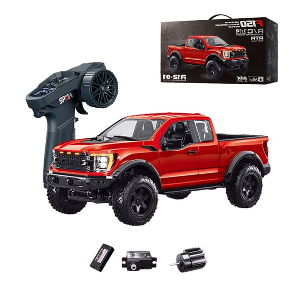4x4 Off Road RC Car R12-01Q 1:12 Scale F150 Raptor Style All Terrain Pickup Truck with Full Lighting System & Cruise Control Hobby Toy Birthday Gift