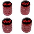 thumbnail image 1 of 4x4 Off Road Red on Black Tire Rim Wheel Aluminum Valve Stem Caps, Multiple Colors, 1 of 1
