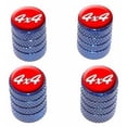 thumbnail image 1 of 4x4 Off Road White on Red Tire Rim Wheel Aluminum Valve Stem Caps, Multiple Colors, 1 of 1