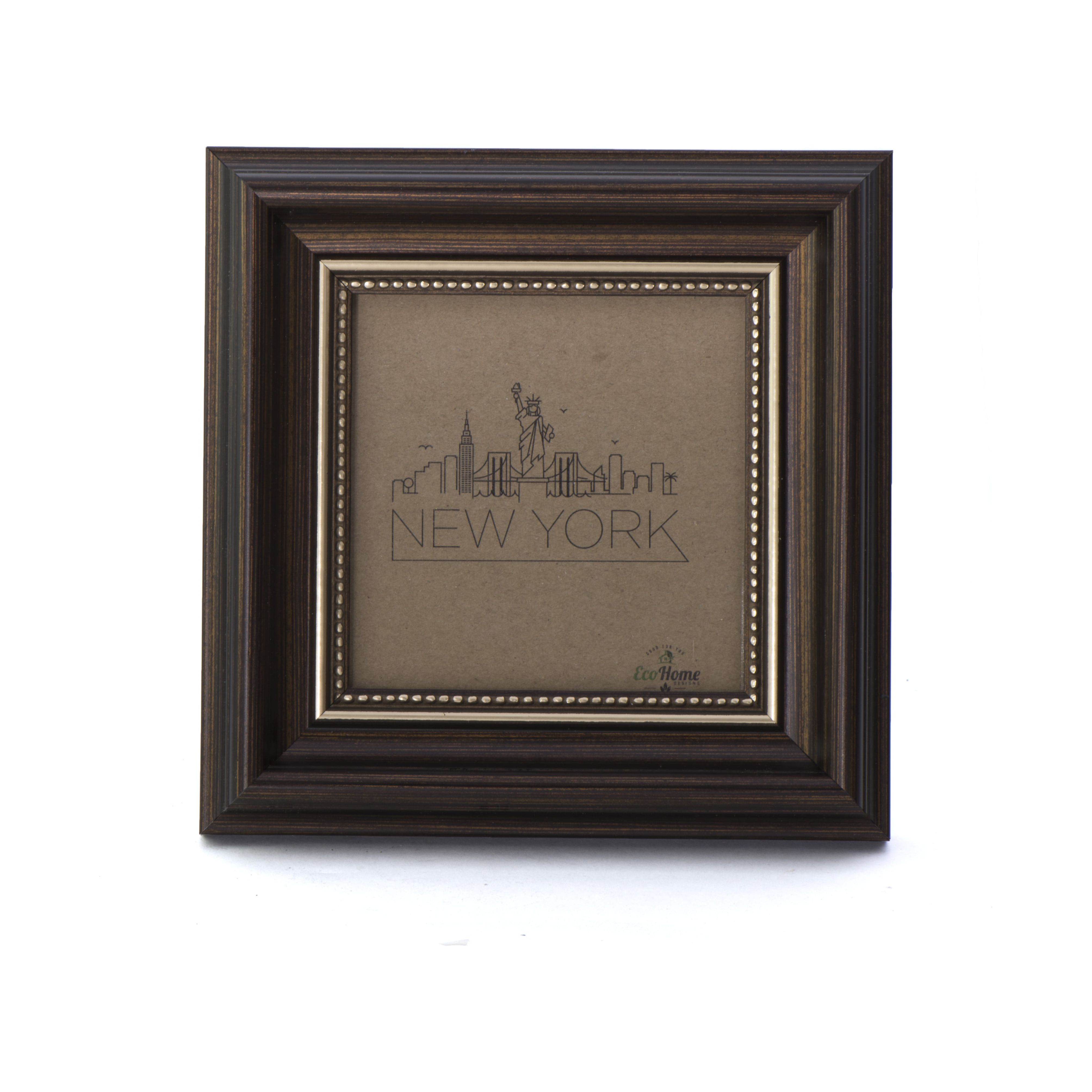 4x4 Picture Frame Antique Brown Mount the Photo on the Wall or