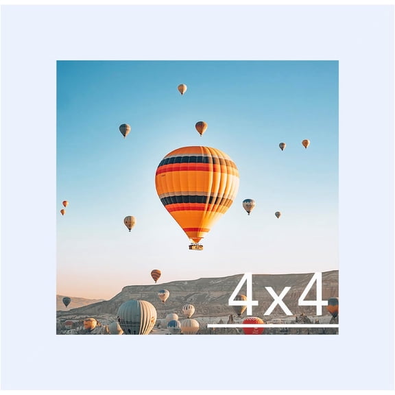 4x4 Picture Frame White for Wall Hanging or Tabletop, Wall Mounting Horizontally or Vertically, 4 x 4 Wall Gallery Poster Photo Frame with Shatter Resistant Plexiglass, White