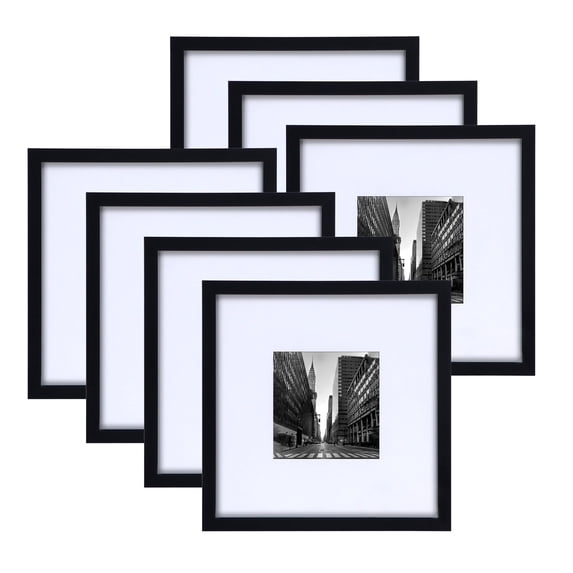 4x4 Picture Frame with Mat, 8x8 Photo Frame without Mat for Wall Mount ...