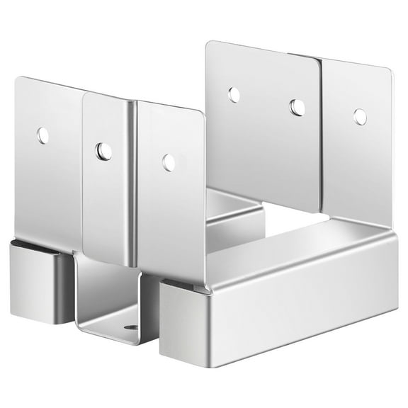 4x4 Post Base 10 Pack 3.53x3.56 Inch 89.6x90.5mm Heavy Duty Galvanized Steel Concrete Anchor Bracket for Pergola Terrace