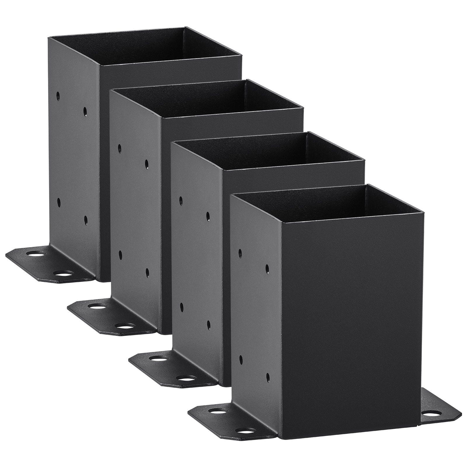 4x4 Post Base 4Pcs, Steel Bracket, 3.6" Inner Size Anchor for Pavilion Deck Support