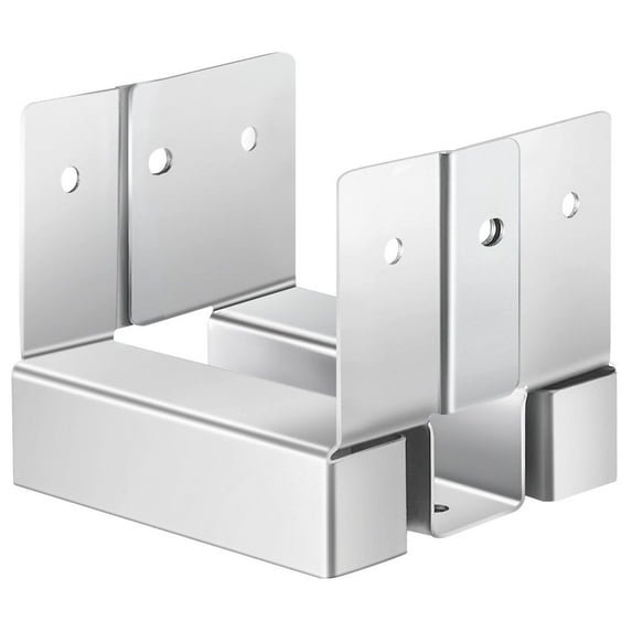 4x4 Post Base Bracket for Concrete - Heavy Duty 3.53x3.56 in Anchor for Wood Posts, Galvanized Steel