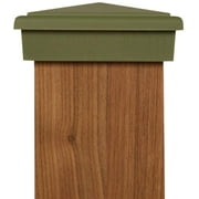 4x4 Post Cap (3.5") | Green New England Pyramid Style Slim Profile Square Top for Outdoor Fences & Decks by Atlanta Post Caps
