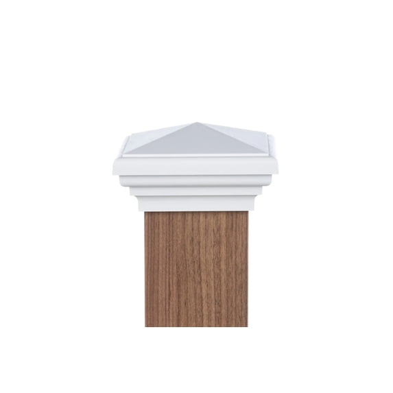 4x4 Post Cap ? White Pyramid Top
