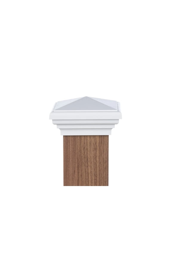 4x4 Post Cap ? White Pyramid Top