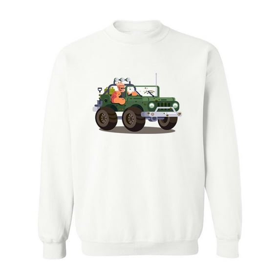 4x4 Roadtrips Sweatshirt Men -Image by Shutterstock, Male XX-Large