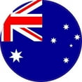 thumbnail image 1 of 4x4 Round Australia Flag Sticker Vinyl Vehicle Decal Travel Hobby Stickers, 1 of 1