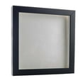 thumbnail image 1 of 4x4 Shadow Box Frame Black Wood | With a 3/4" Usable Display Depth | Includes a White Real Suede, 1 of 5
