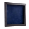 thumbnail image 1 of 4x4 Shadow Box Frame Brown Walnut Wood | With a 3/4" Usable Display Depth | Includes a Navy Blue, 1 of 5