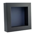 thumbnail image 1 of 4x4 Shadow Box Frame In Black With A 1 3/4" Usable Depth Includes Navy Blue Acid-Free Backing, UV, 1 of 6