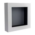thumbnail image 1 of 4x4 Shadow Box Frame In White With A 1 3/4" Usable Depth Includes Grey Acid-Free Backing, UV, 1 of 6