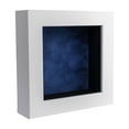 thumbnail image 1 of 4x4 Shadow Box Frame In White With A 1 3/4" Usable Depth Includes Navy Blue Suede Acid-Free, 1 of 6