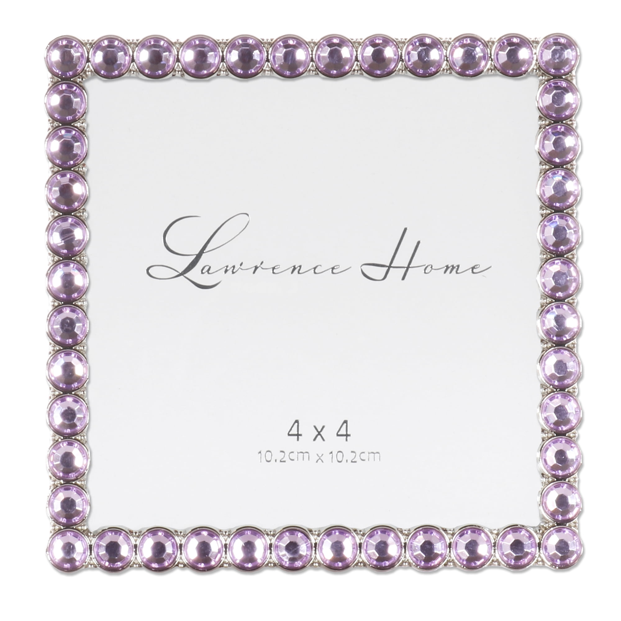 4x4 Silver Metal Sparkle Frame - Bright Lilac